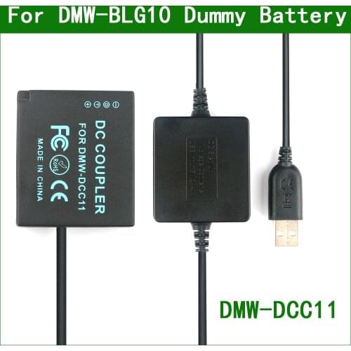 5V USB To DMW-BLG10 BLE9 Dummy Battery DMW-DCC11 Power Bank USB Cable For Panasonic DMC-TZ101 DMC-TZ80 DMC-TZ81 DMC-TZ85 DC-ZS70
