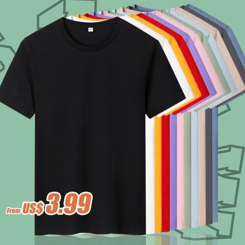 5XL 6XL Male T-Shirts Men Summer Cotton Solid Tshirt Female Tee Shirt Basic Girl Boy Women Tops Plus Size Children Clothes #MT01