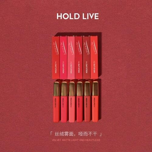 Hold live matte liquid lipstick sexy red orange pigment long lasting waterproof batom matte moisture lip gloss BN201