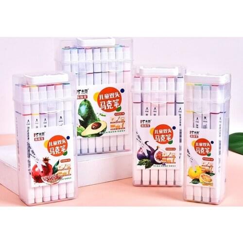 Art Markers 12/18/24//36/48 Colors Markers Manga Drawing Markers Pen Alcohol Felt Dual Brush Pen Art School Supplies Drawing Set