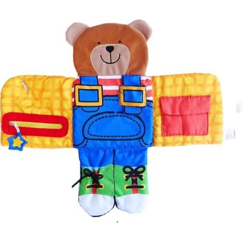 Baby Early Educational Toys Montessori Toys Bunny Bear Cloth Book Soft Appease Doll Life Skill Training Toddler Toys