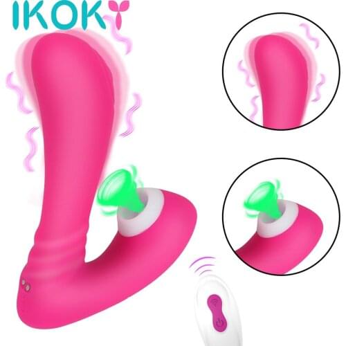 IKOKY 9 Speeds Vagina Sucking Vibrator Oral Sex Suction Clitoris Stimulator G Spot Dildo Vibrator Sex Toys for Women