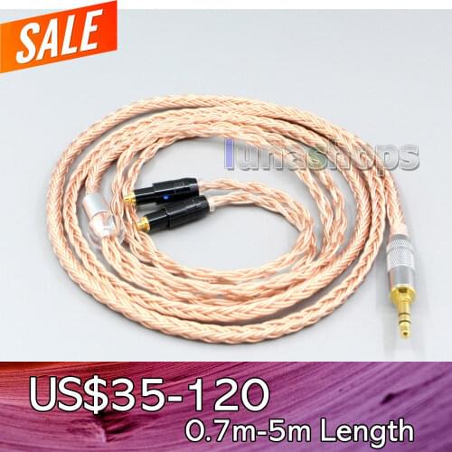 LN006744 2.5mm 3.5mm XLR Balanced 16 Core 99% 7N OCC Earphone Cable For Shure SRH1540 SRH1840 SRH1440