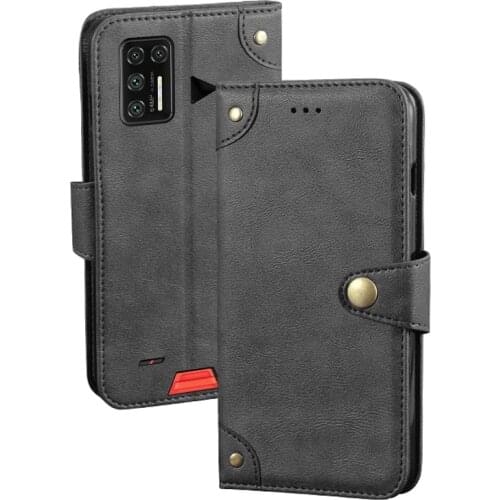 For Umidigi Bison GT Case Retro Magnetic Flip Wallet Leather Capa Case For Umidigi Bison GT Cover Unique Metal Buckle Design