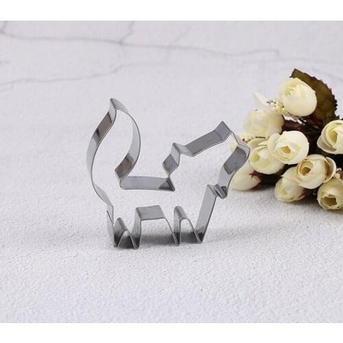 2018 Hot Forest Animal Fox Shape Cookie Cutter Stainless Steel Baking Tools Biscuits Fondant Cake Decorating Bakeware