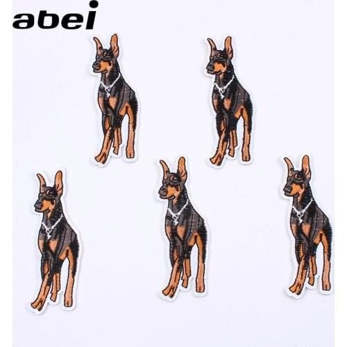 10pcs/lot Iron On Lifelike Dog Patch Embroidered Animal Stickers for Jeans Coats Sewing Garments Appliques DIY Shoes Bags Badge