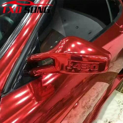 The newest High stretchable Waterproof UV Protected red Chrome Mirror Vinyl Wrap Sheet Roll Film Car Sticker Decal Sheet