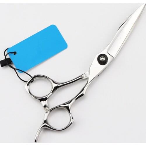 Professional Japan 440c steel 6 '' black screw hair cutting scissors haircut barber haircutting shears cut hairdressing scissors