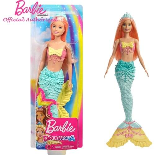 Barbie Original Brand Collection Doll Colorful Dream Series Cute Mermaid Baby Kids Toy Boneca Mode FXT11 Free Shipping Gift