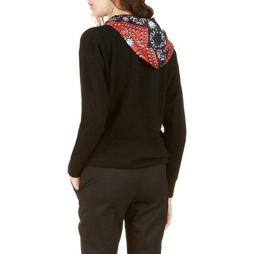 Patads French womens wear fall and winter versatile college style hooded design sense knitwear sweater womens wear s2620h