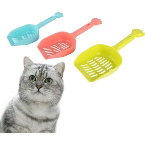Useful Cat Litter Shovel Pet Cleanning Tool Plastic Scoop Cat Sand Cleaning Products Toilet For Dog Food Spoons Cat Supplies 1Pc