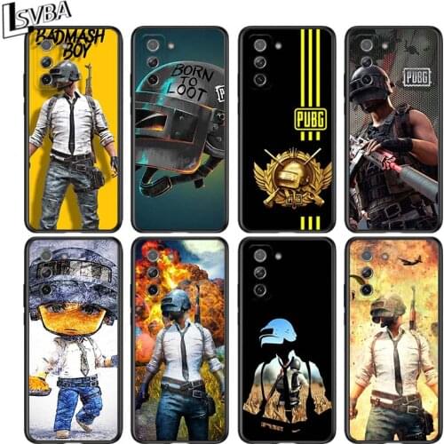 Hot Pubg Game for Samsung Galaxy S21 Ultra Plus 5G Note 20 10 9 8 S10 S9 S8 S7 S6 Edge Plus Black Phone Case