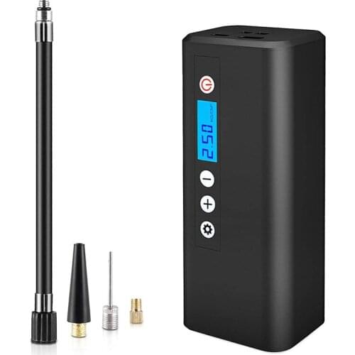 Portable Tire Inflator Electric Bike Pump Tire Pump Mini Handheld Air Pump Compressor,with LCD Display