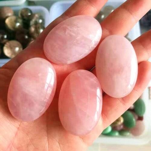 Rose quartz crystal palm stone natural gemstone minerales home decor modern gode spiritual meditation reima good luck