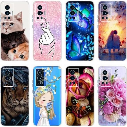 Silicone Case For Vivo X70 Pro Case V2134A Cute Fashion Shell 6.56'' Phone Cases For Vivo X70 Pro Back Cover X70Pro Coque Bumper