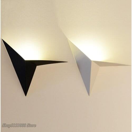 Modern Simple triangle Iron art shape Wall Lamps Nordic Indoor Wall Light Living Room Bedside Lamp Home Decor Lighting Fixtures