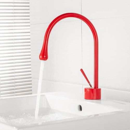 Modern Basin Faucets Single Handle 360 Rotation Mixer Tap Wash Basin Water Crane For Bathroom Vessel Sink Faucets