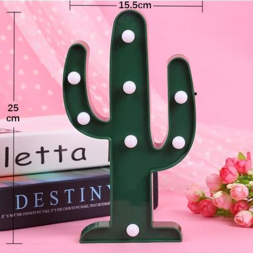 Led Lighting Children Cactus Shape String Lights Led Christmas Tree Decoration Lights Home Party Holiday Night Light Lamp