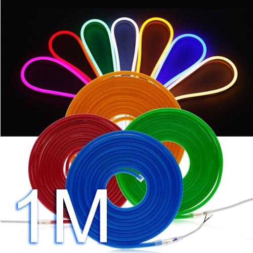 6mm Narrow Neon light 12V LED Strip SMD 2835 120LEDs/M Flexible Rope Tube Waterproof for Holiday DIY Christmas Decoration Light