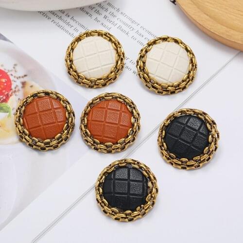 Vintage Round Heart-shaped Geometry Earrings Women Cute Square Earrings For Women Statement Jewelry Gift
