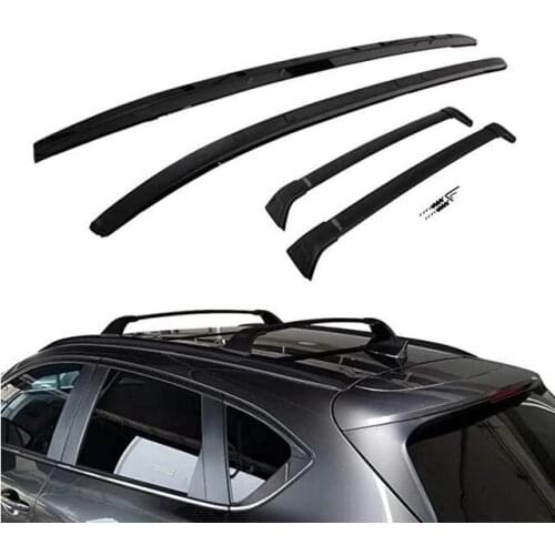 Aluminum Alloy Screw Installation Top Roof Rack Rail Luggage & Cross bar For Mazda CX-5 CX5 2017 2018 2019 2020 Black silver