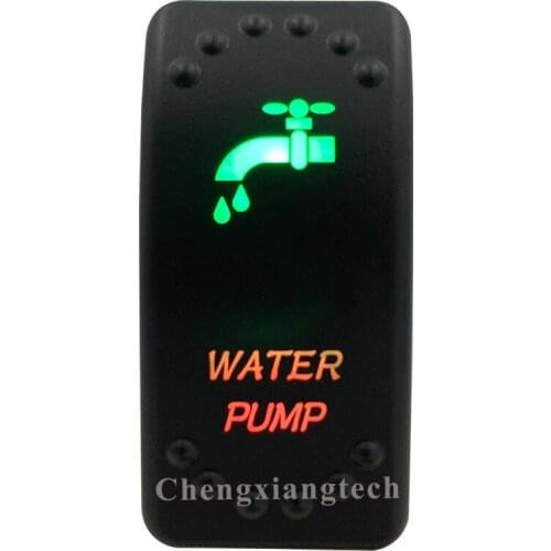 12v 24v, On Off, Up Green & Down Red Led Backlit - Water Pump - Laser Rocker Switch for Car Boat Truck Bus Push Switch