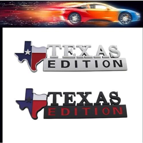 3D Premium ABS TEXAS EDITION car Hood Fender trunk Rear Bonnet Decal Emblem Badge Sticker for Wrangler Liberty Grand Cherokee