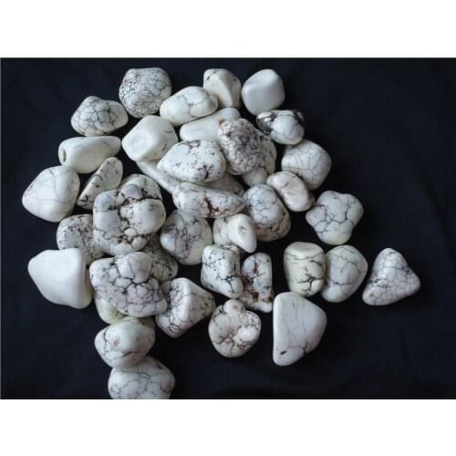 AAA+ Nunatak Gravel Crystal White Turquoise Tumbled Stone Healing Feng shui Decoration 200 gram