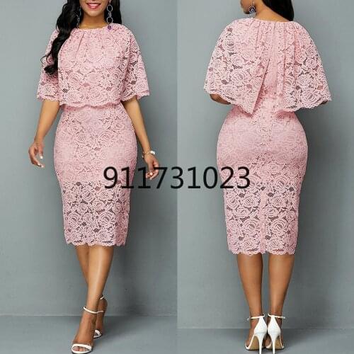 African Lace Dresses For Women Fashion New Africa Sexy Wedding Outfit 4XL 5XL Plus Size Maxi Dress Dashiki Ankara Pink Robe