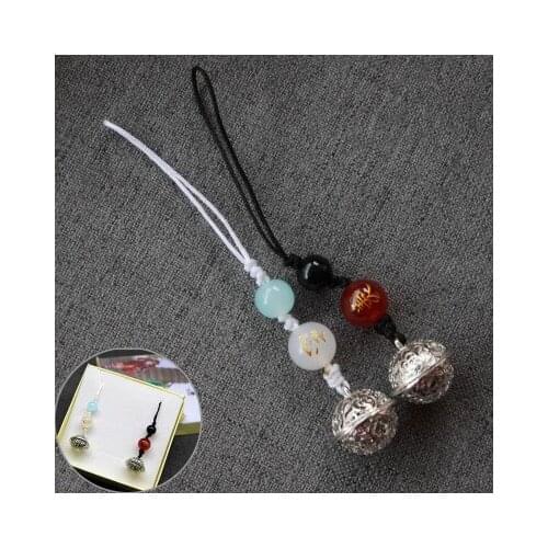 Anime Tian Guan Ci Fu Bai Wuxiang Keychain Bell Bead School Bag Pendants Phone Charm Key rings Holiday Gifts Cosplay