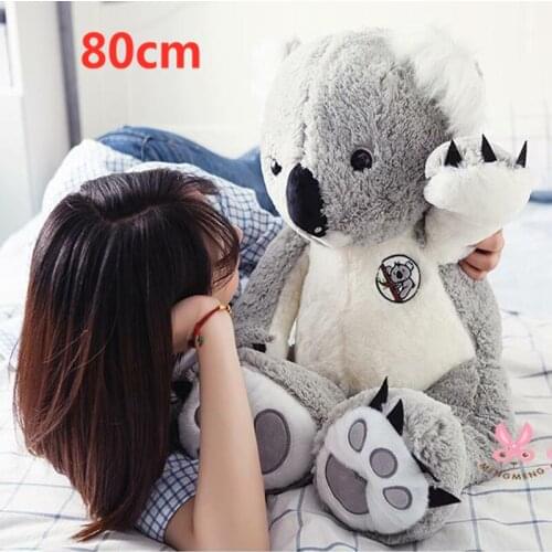 80cm High Giant Big Australia Koala Cotton Plushs Toy Doll Stuffed Animal Kid Birthday Gift