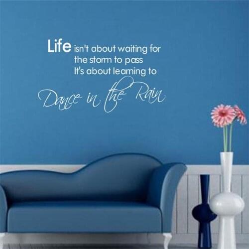 Dance in the rain wall art sticker wall mural wall quote decal 8290 art