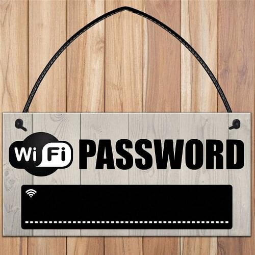 1Pcs Wooden WiFi Password Sign Chalkboard Hanging Plaques Coffee Bar Restaurant Accessories Home Party Decoration Sign