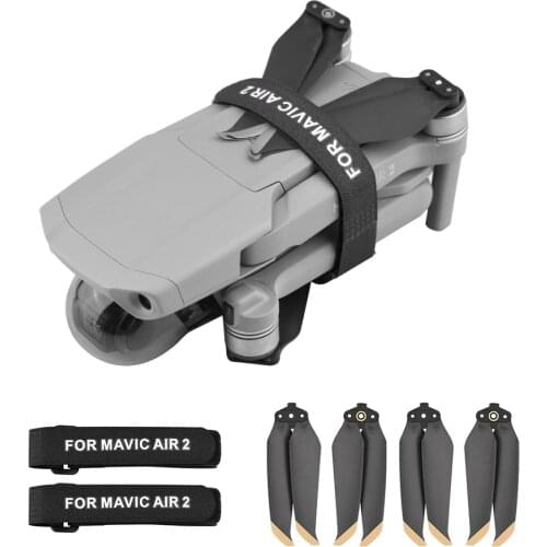 Propeller Blade Tape Straps Holder Low-Noise 7238 Propelles for DJI Mavic Air 2 Accessory Fixed Belt Hook Loop Cable Cord Ties