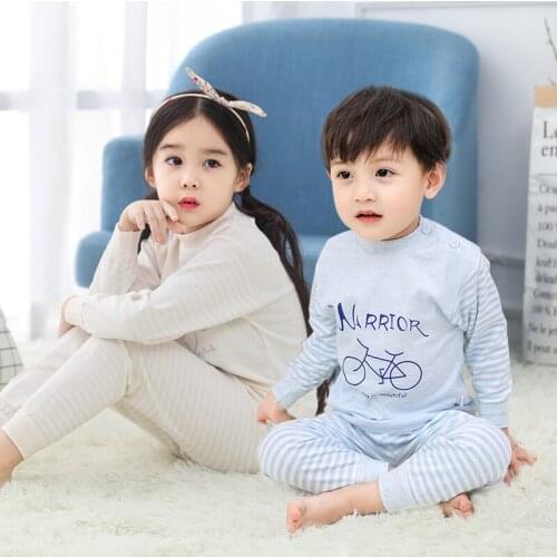 Kids Pajamas 2020 Autumn Girls Boys Sleepwear Nightwear Baby Infant Clothes Animal Cartoon Pajama Sets Cotton Childrens Pyjamas