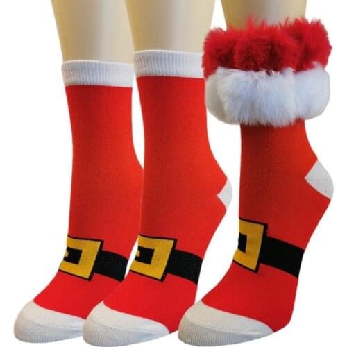 Long Tube Girls Christmas Socks Cartoon Santa Claus Christmas Tree Socks Kawaii Cartoon Animal Fashion Thermal Funny Gift Socks