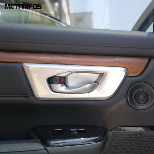 For Honda CR-V CRV 2017-2020 2021 Matte Interior Door Handle Bowl Cover Molding Trim Decoration Sticker Accessories Car Styling