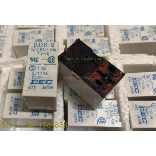 DJ2U-Q 12VDC 0.53W TV-8 2