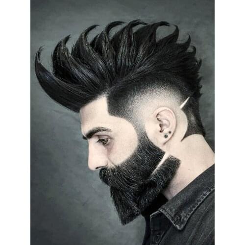 The Classic Pompadour Vintage Brown Kraft Paper Print Art Painting Haircut Carving Hairstyle Posters Sticker Barber Shop Decor