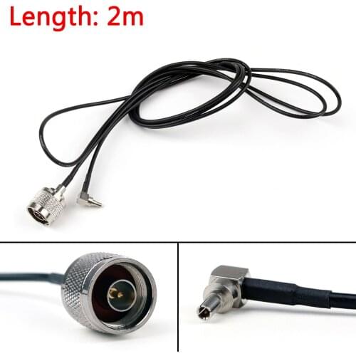 Areyourshop 6FT RG174 Coaxial Cable CRC9 Male Plug Right Angle Connector To N Male Plug Coax Pigtail
