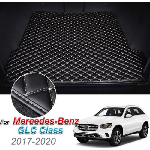 Custom Leather Car Trunk Mats For Mercedes-Benz GLC Class 2017-2021 Rear Trunk Floor Mat Tray Carpet Cargo Liner Accessories