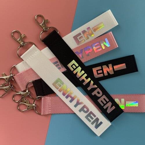 KPOP ENHYPEN Keychain Mobile Phone Rope SUNGHOON Bag Mobile Phone Pendant Name Bar Jewelry Key Ring Chain JUNGWON New Wholesale
