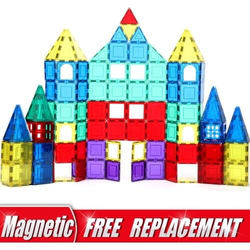 1pcs Large Size Transparent Color Magnet Building Bricks Magnetic 3D Blocks Constructions for Kids Toys Children Gifts