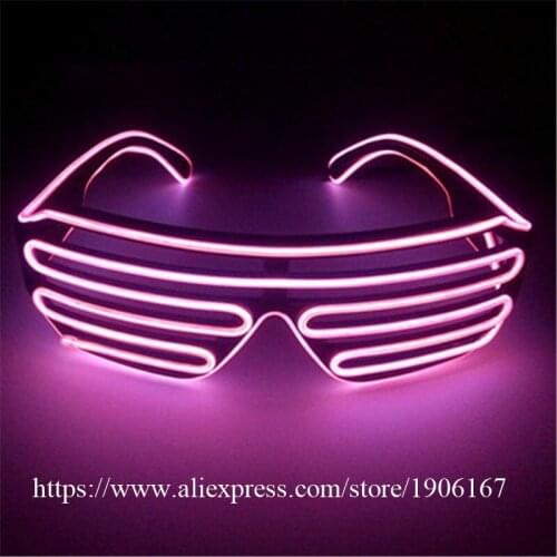 Fashion El Wire Party Sunglasses Colorful LED Lighting Shutter Glasses Flashing Led Luminous Stage Glasses