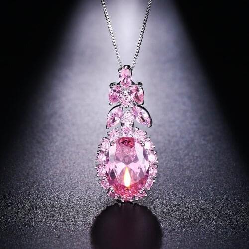 Hermosa Fashion Jewelry Natural Pink Kunzite Charms Pendant For Women