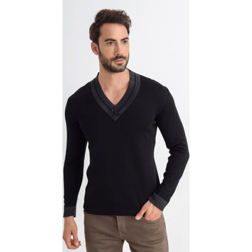 Heyss V Collar Male Knitwear Sweater