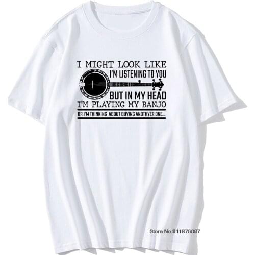 2021 New Mens Guitar Printed Fashion Short Sleeves T Shirt Daily Short Sleeve Tee Musical Tshirt 100% Cotton Print Clothe