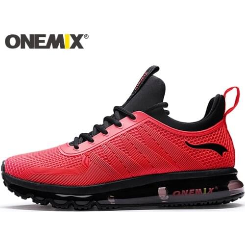 ONEMIX Mens Running Shoes Air Cushion Massage Waterproof Sneakers Women Non-Slip Outdoor Training Jogging Wearable Sports Shoes