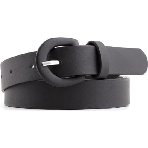 2020 New Designer Womens PU Leather Waist Belt Strap Pin D Ring Buckle Waistbands for Women Ladies Pants Accessories Black Red