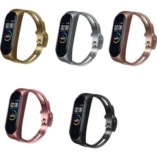 Mi Band 6/5 Strap Metal Bracelet for Xiaomi Mi Band 3 4 5 6 Wristband Stainless Steel Watchband Miband Replacement Accessories